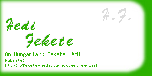 hedi fekete business card